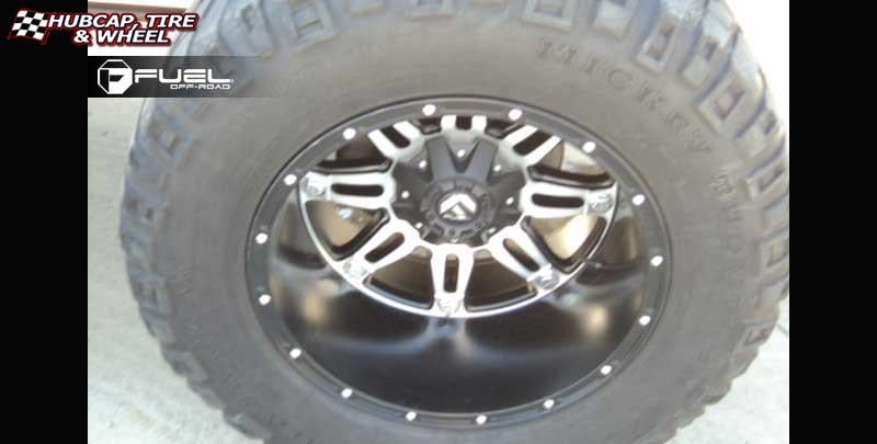 vehicle gallery/chevrolet silverado 2500 hd fuel hostage d532 20X14 Matte Black & Machined Face wheels and rims