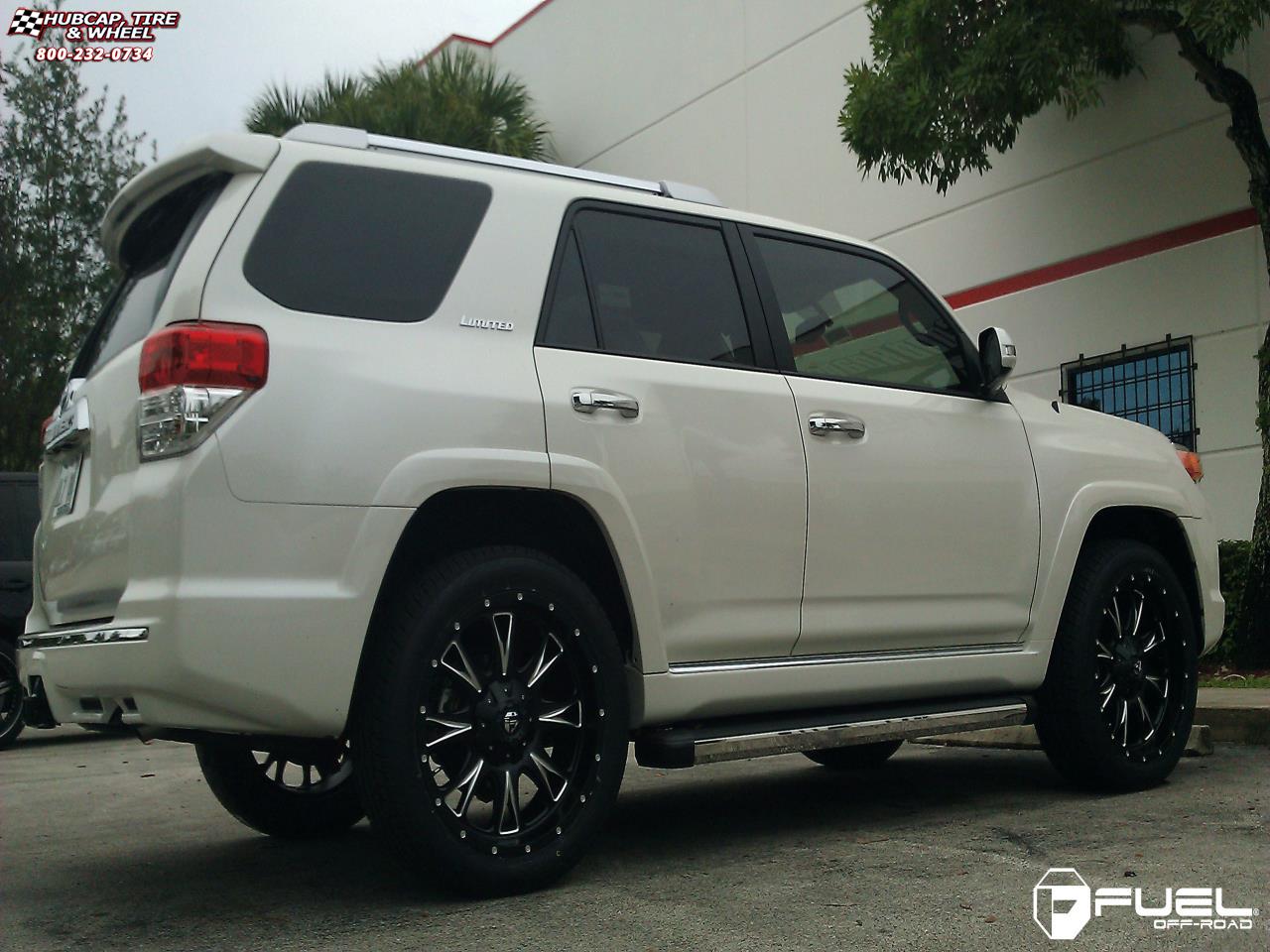 vehicle gallery/toyota 4 runner fuel throttle d513 0X0  Matte Black & Milled wheels and rims