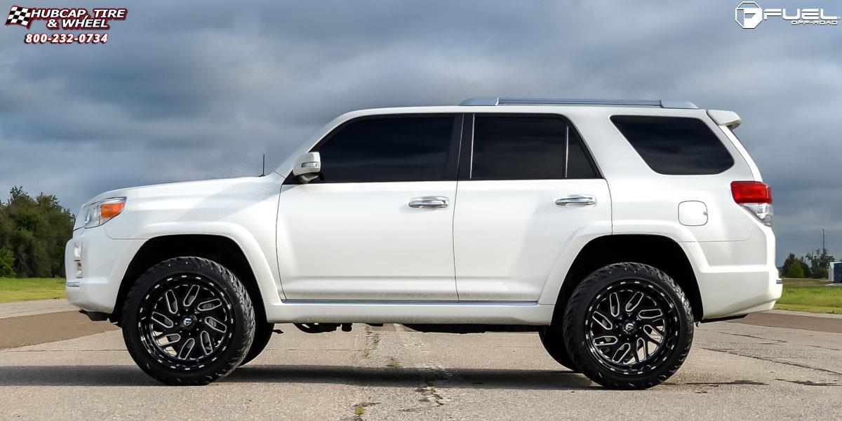 vehicle gallery/toyota 4 runner fuel triton d581 22X12  Black & Milled wheels and rims