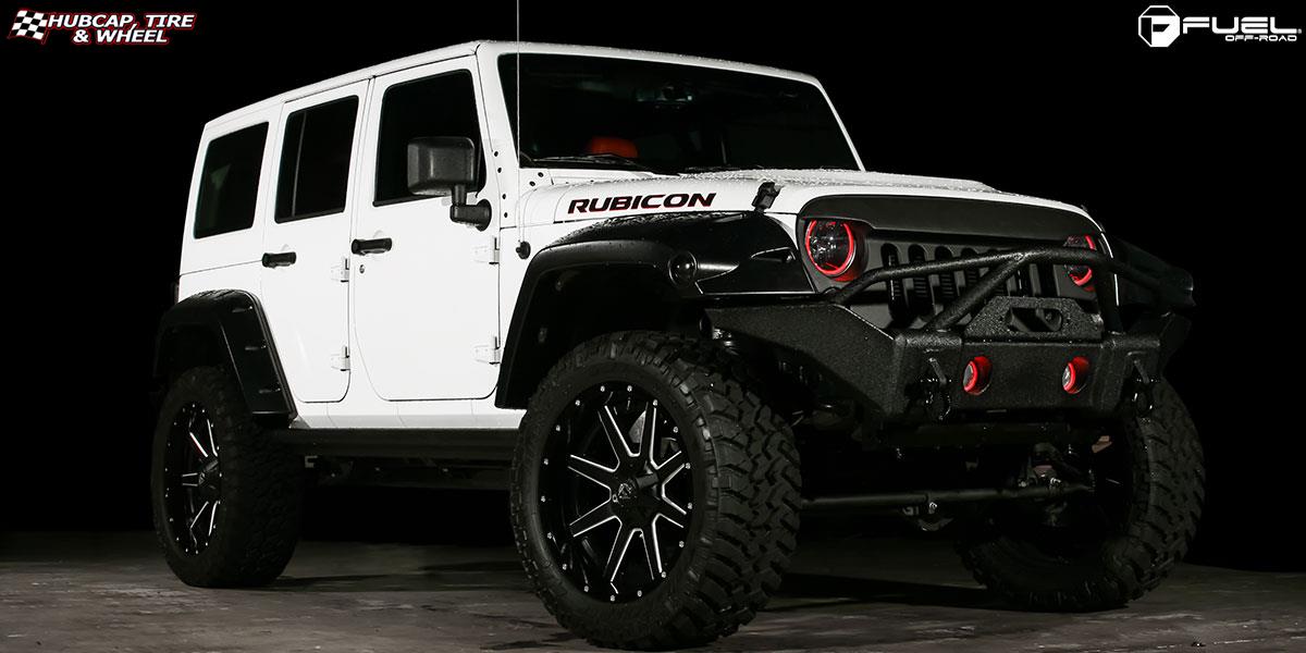 vehicle gallery/jeep wrangler fuel maverick d262 22X10 Black & Milled wheels and rims