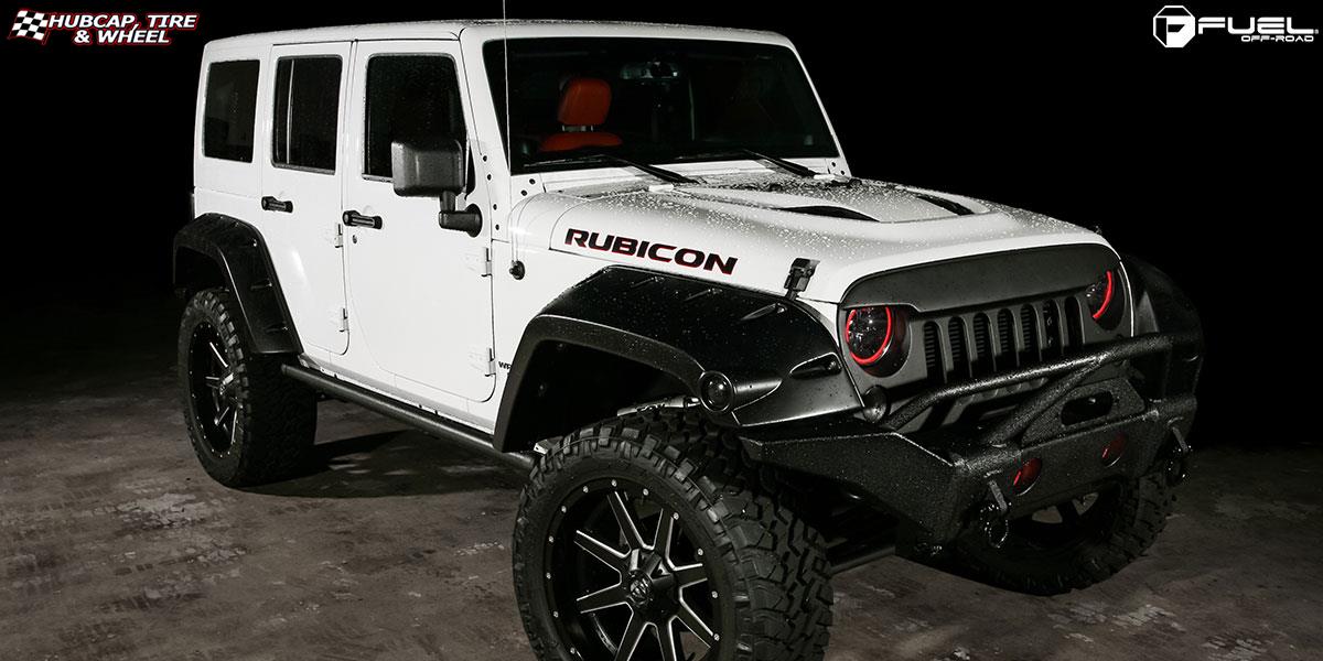 vehicle gallery/jeep wrangler fuel maverick d262 22X10 Black & Milled wheels and rims