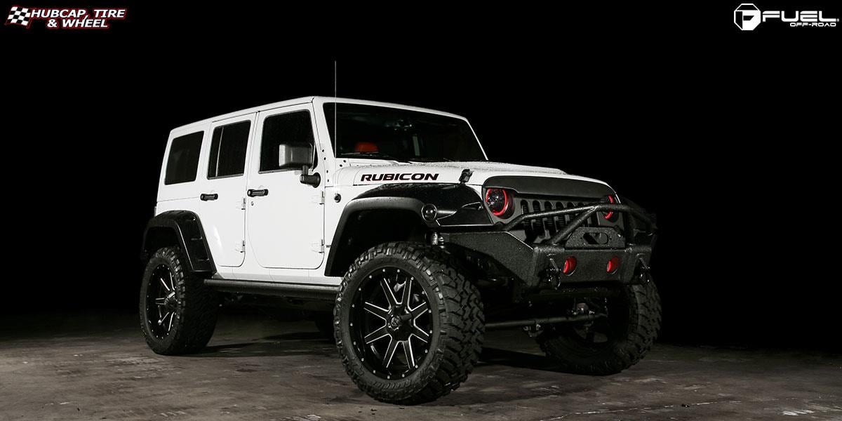 vehicle gallery/jeep wrangler fuel maverick d262 22X10 Black & Milled wheels and rims