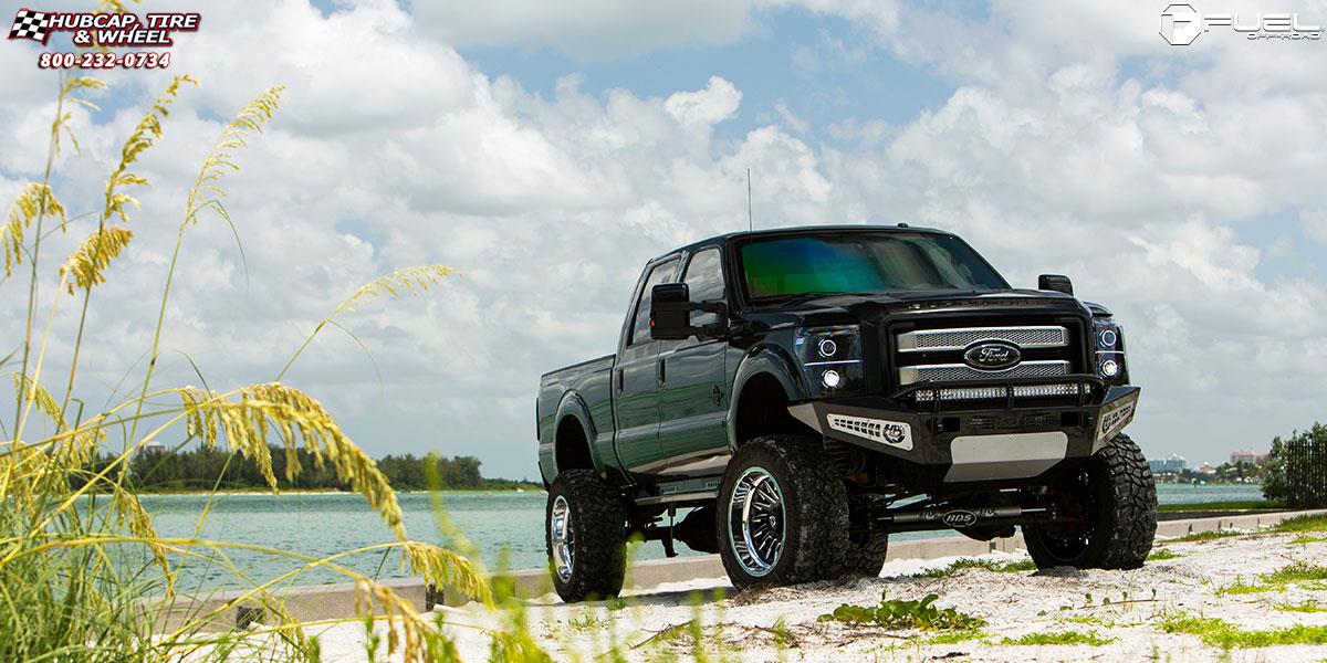 vehicle gallery/ford f 250 fuel forged ffc30 concave 0X0  Gloss Black | Polished wheels and rims
