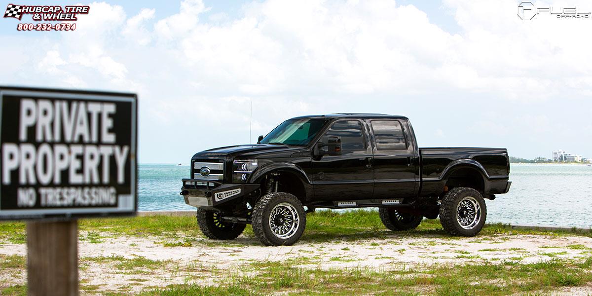 vehicle gallery/ford f 250 fuel forged ffc30 concave 0X0  Gloss Black | Polished wheels and rims