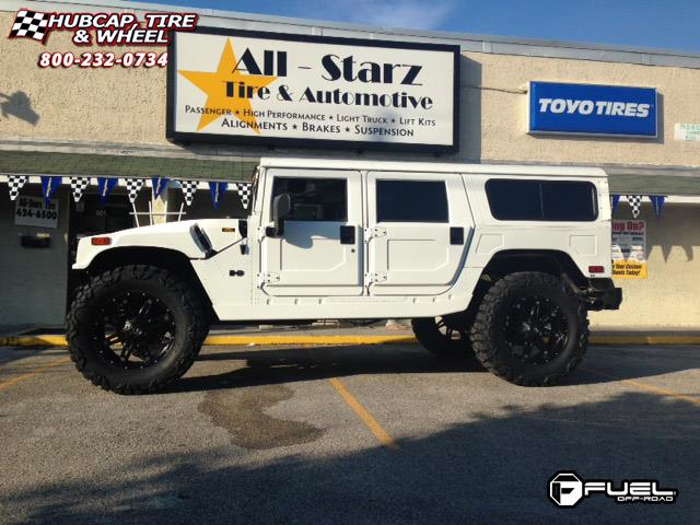 vehicle gallery/hummer h1 fuel hostage d531 0X0  Matte Black wheels and rims