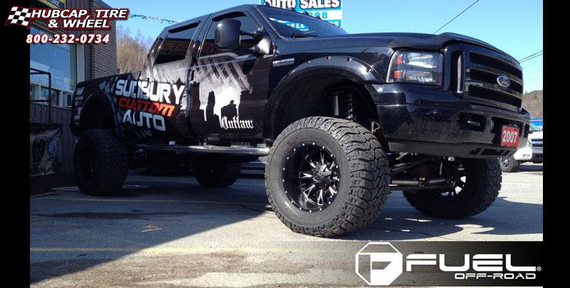 vehicle gallery/ford f 350 fuel throttle d513 22X14  Matte Black & Milled wheels and rims