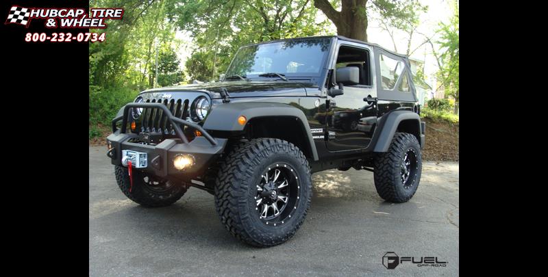 vehicle gallery/jeep wrangler fuel throttle d513 18X10  Matte Black & Milled wheels and rims