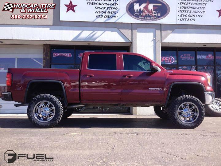 vehicle gallery/gmc sierra fuel hostage d530 20X10  Chrome wheels and rims