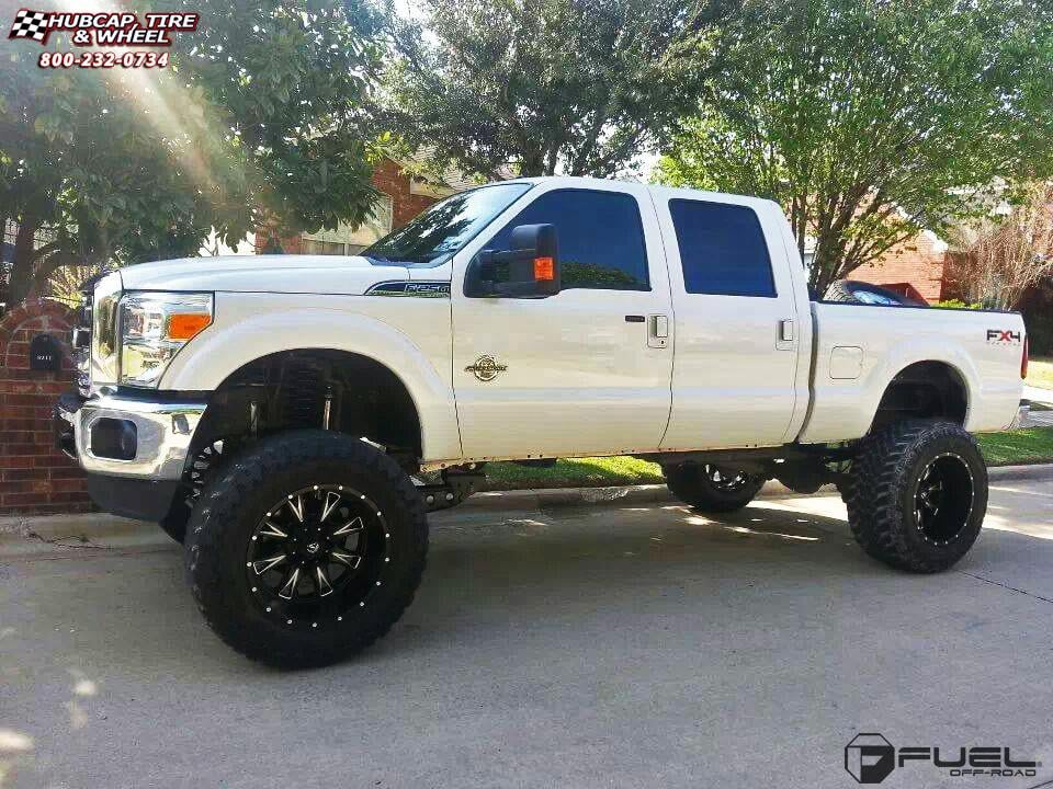 vehicle gallery/ford f 250 fuel throttle d513 22X14  Matte Black & Milled wheels and rims