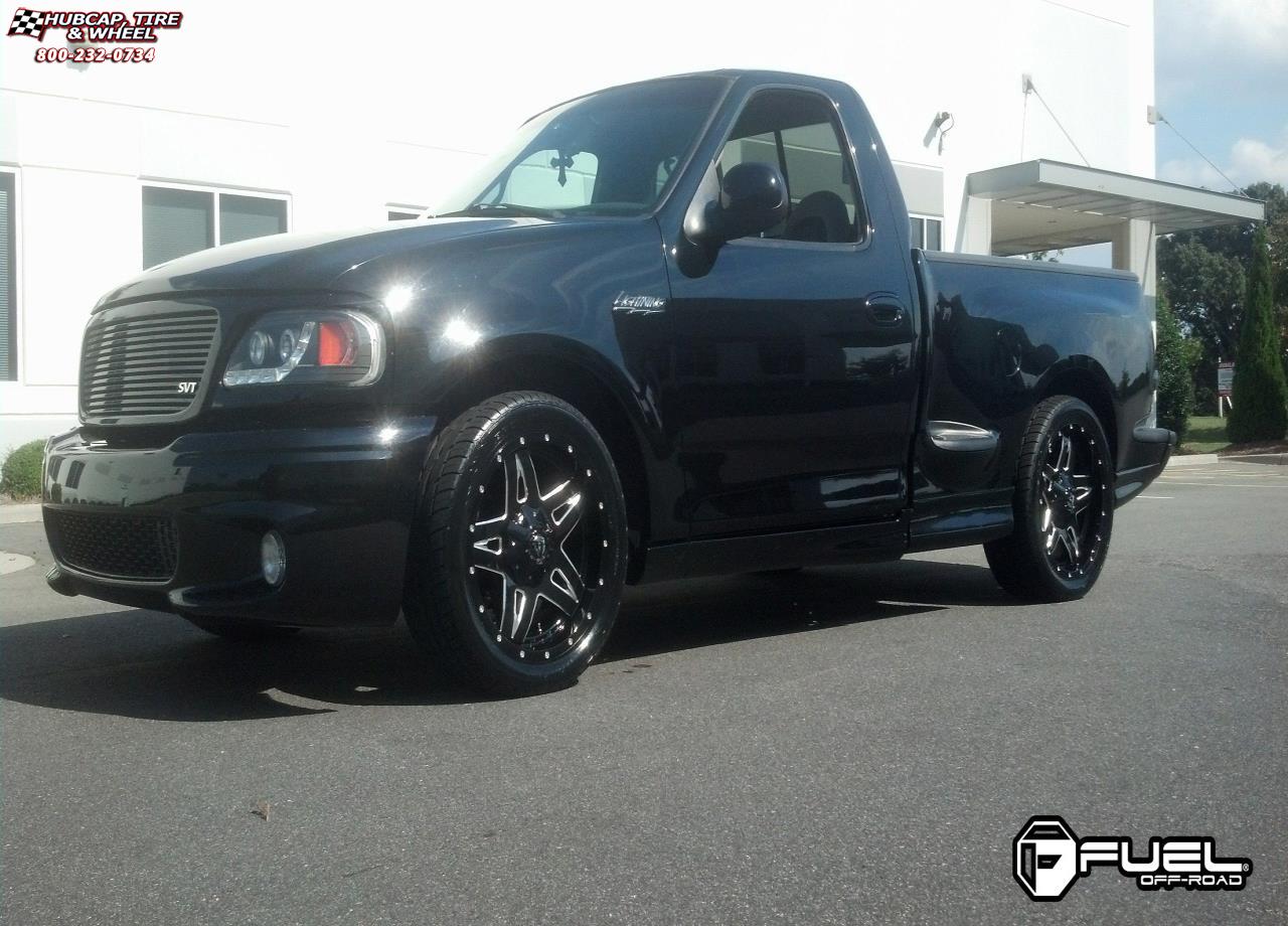 vehicle gallery/ford f 150 fuel full blown d554 0X0  Gloss Black Milled wheels and rims