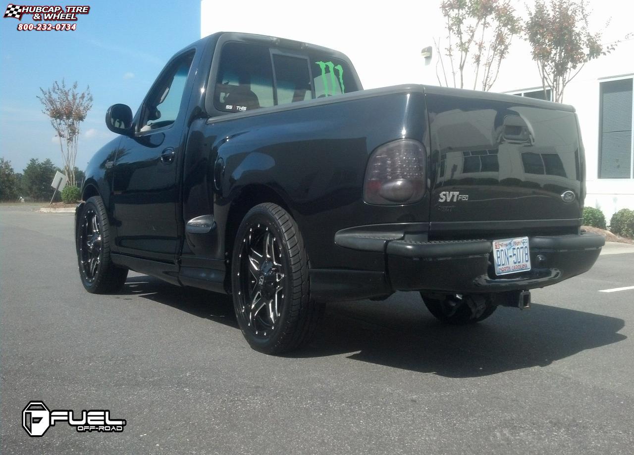 vehicle gallery/ford f 150 fuel full blown d554 0X0  Gloss Black Milled wheels and rims