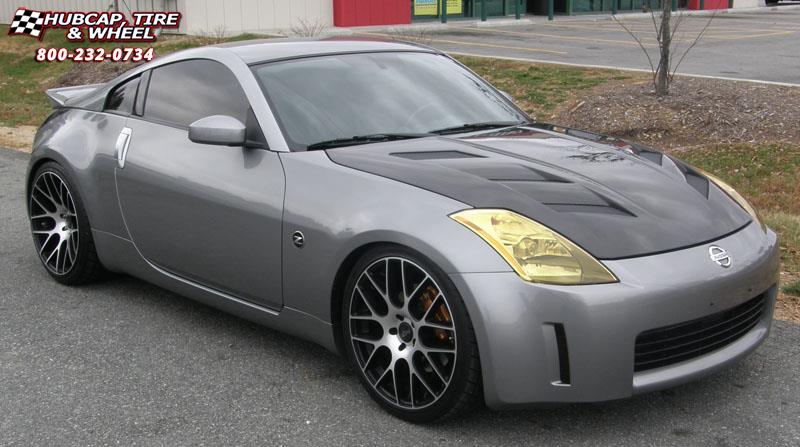 vehicle gallery/nissan 350z niche circuit m108 20x85 Black & Machined wheels and rims