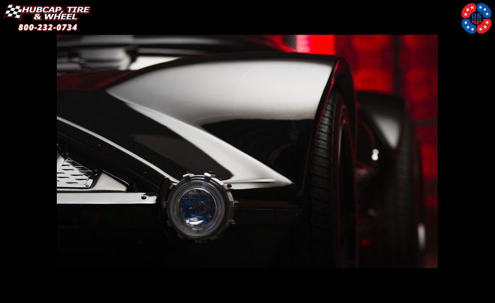 vehicle gallery/chevrolet darth vader us mags standard u500 20X9 Matte Black Center | Gloss Black Lip wheels and rims