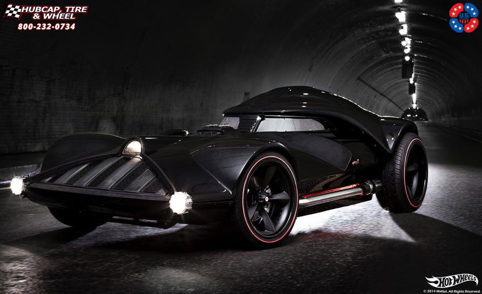 vehicle gallery/chevrolet darth vader us mags standard u500 20X9 Matte Black Center | Gloss Black Lip wheels and rims