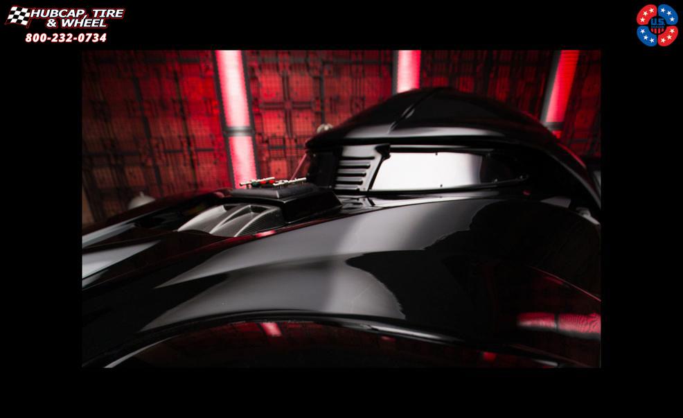 vehicle gallery/chevrolet darth vader us mags standard u500 20X9 Matte Black Center | Gloss Black Lip wheels and rims