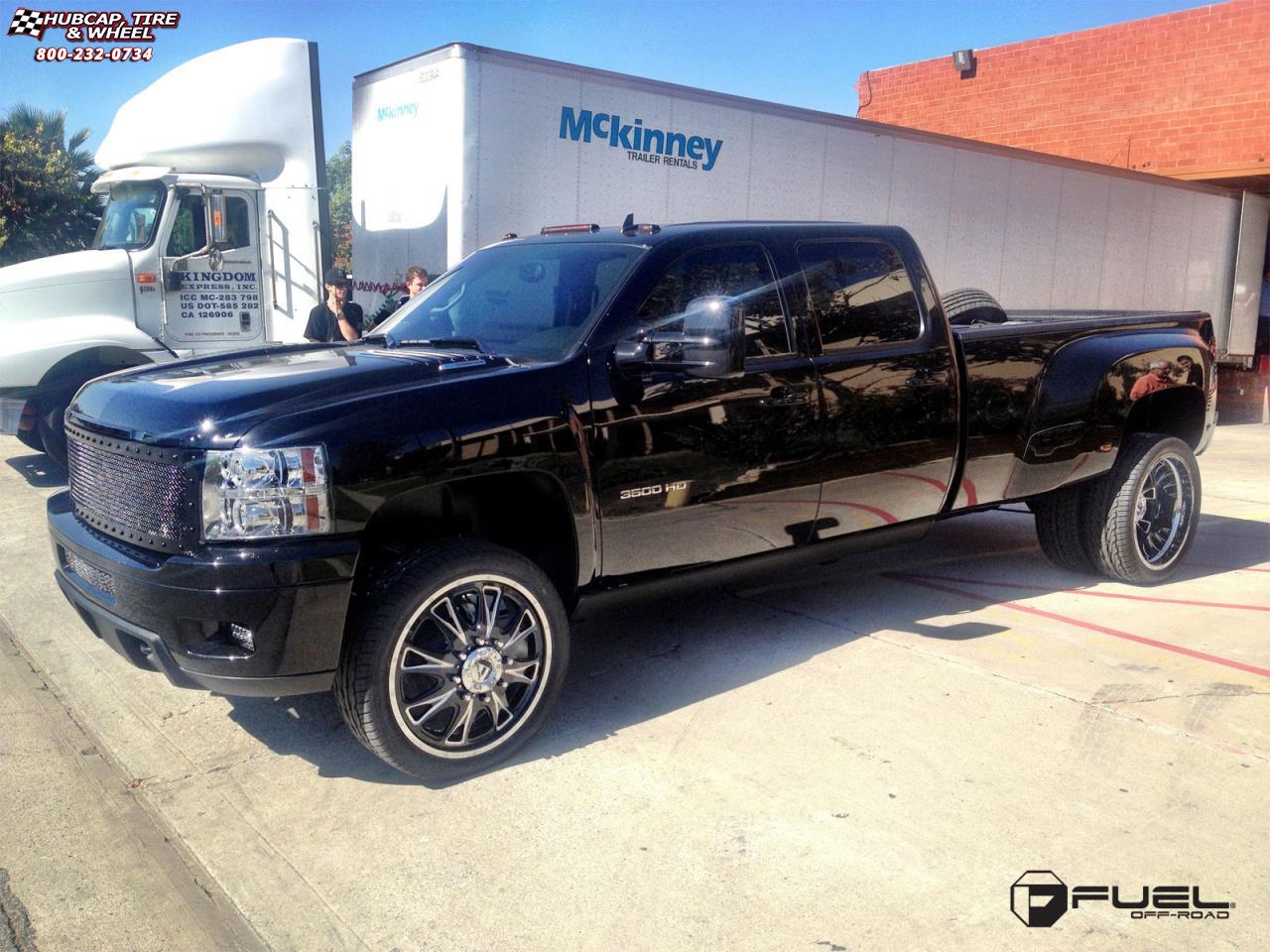 vehicle gallery/chevrolet 3500hd fuel throttle d513 0X0  Matte Black & Milled wheels and rims