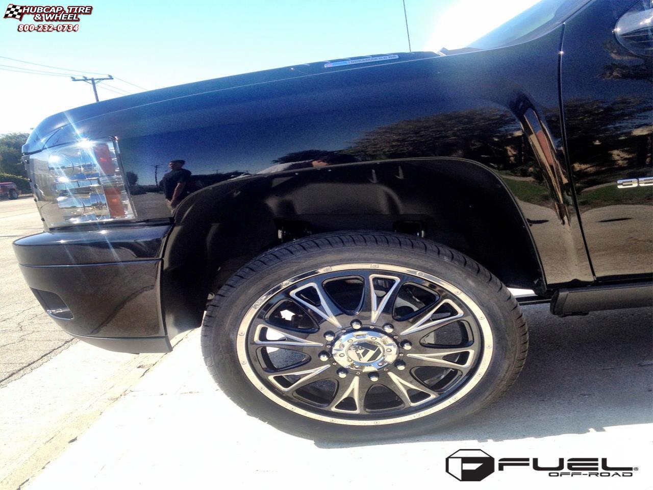 vehicle gallery/chevrolet 3500hd fuel throttle d513 0X0  Matte Black & Milled wheels and rims