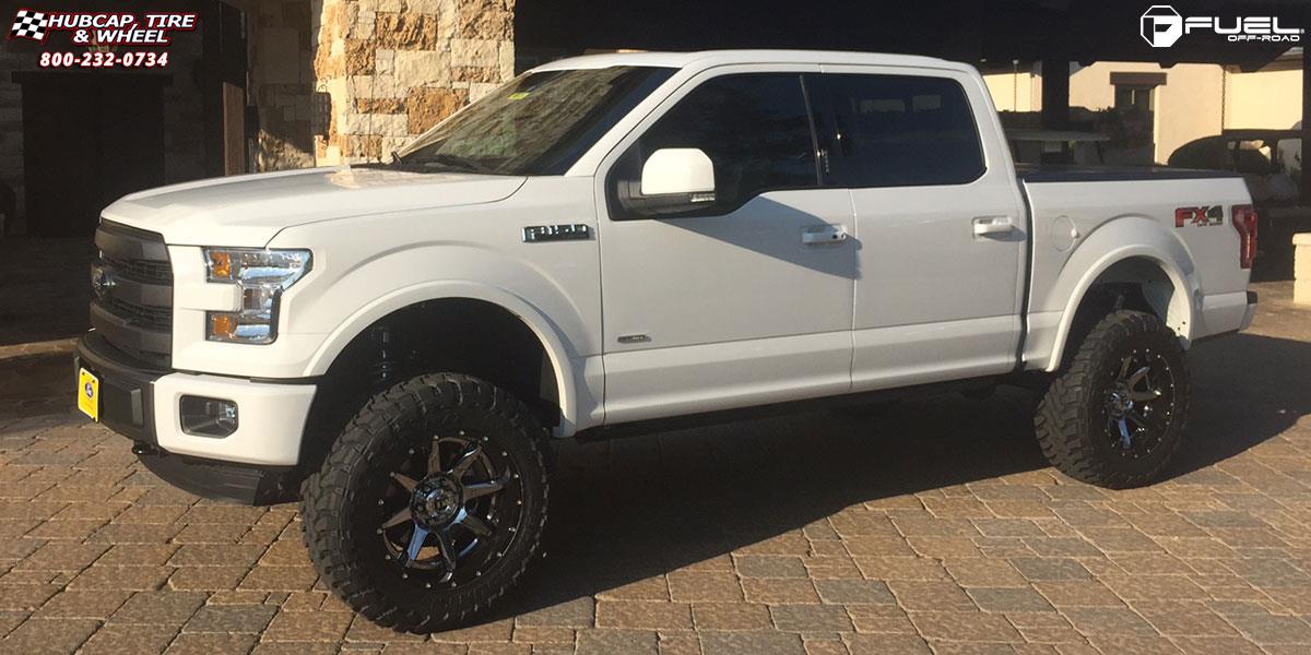 vehicle gallery/ford f 150 fuel rampage d237 20X10  PVD Chrome Center | Gloss Black Lip wheels and rims