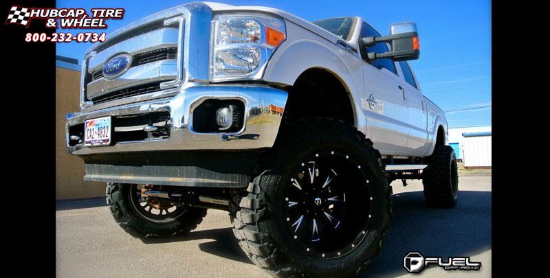 vehicle gallery/ford f 250 fuel throttle d513 0X0  Matte Black & Milled wheels and rims
