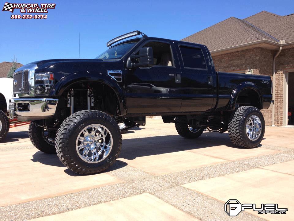 vehicle gallery/ford f 350 fuel throttle d512 0X0  Chrome wheels and rims