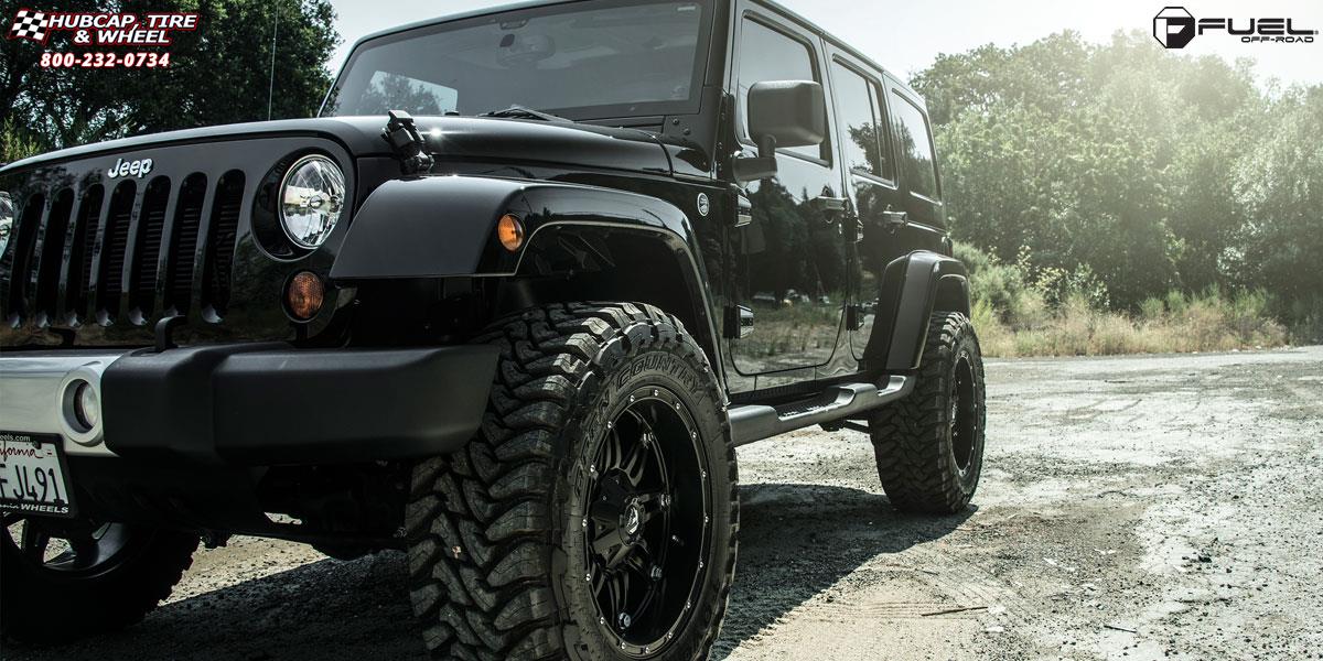 vehicle gallery/jeep wrangler fuel hostage d531 20X10  Matte Black wheels and rims