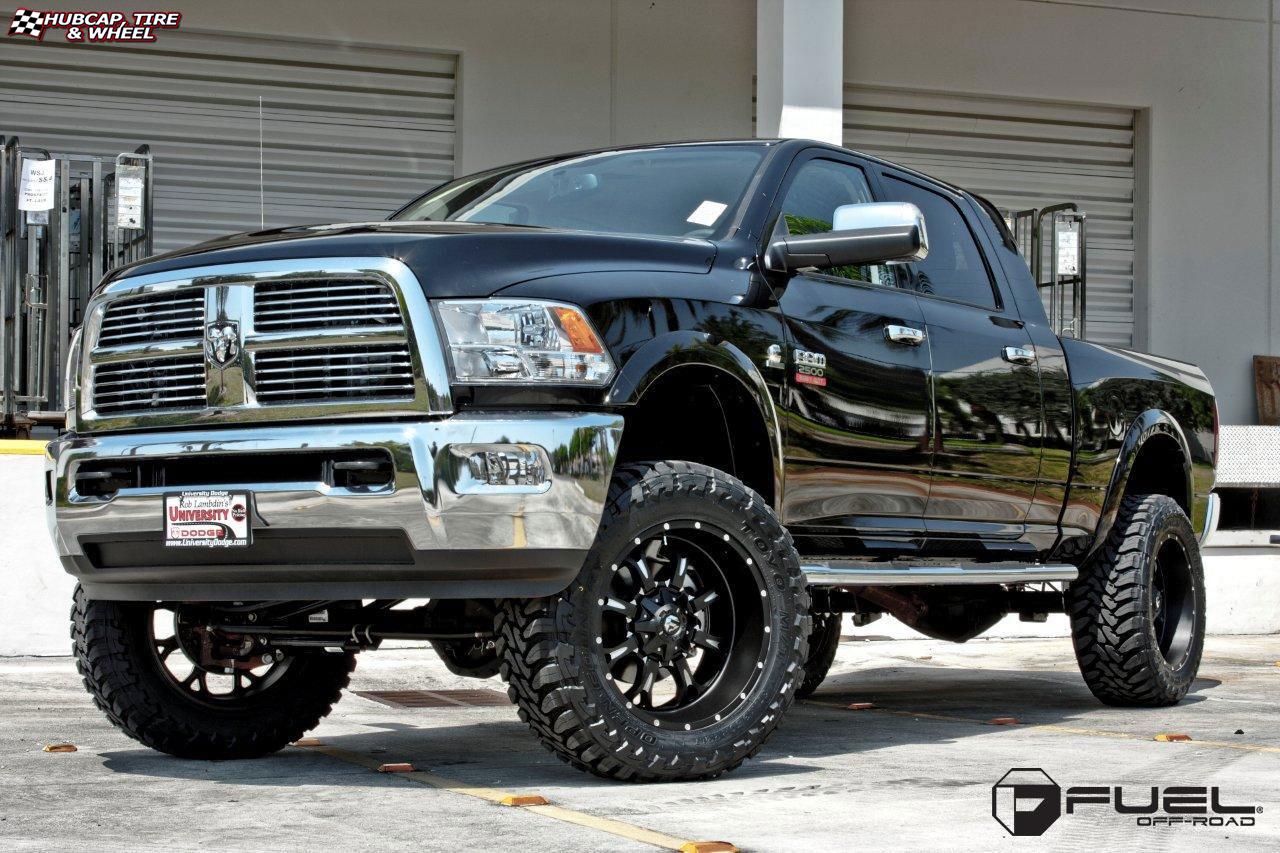 Dodge Ram 2500 Fuel Throttle D513 Wheels Matte Black & Milled