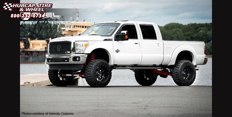 vehicle gallery/ford f 350 fuel hostage d531 22X14  Matte Black wheels and rims
