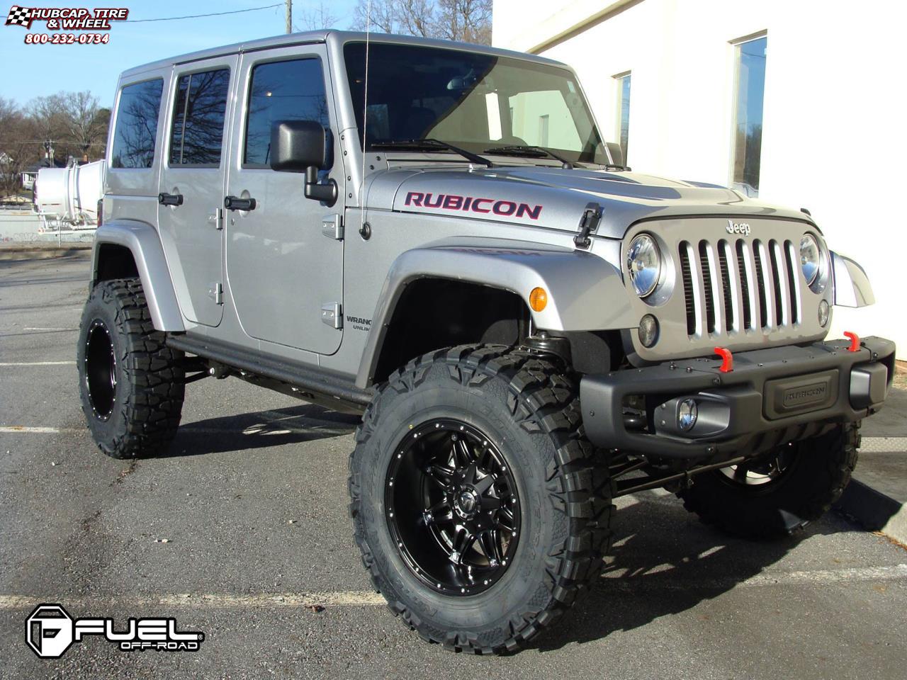 vehicle gallery/jeep wrangler fuel hostage d531 0X0  Matte Black wheels and rims