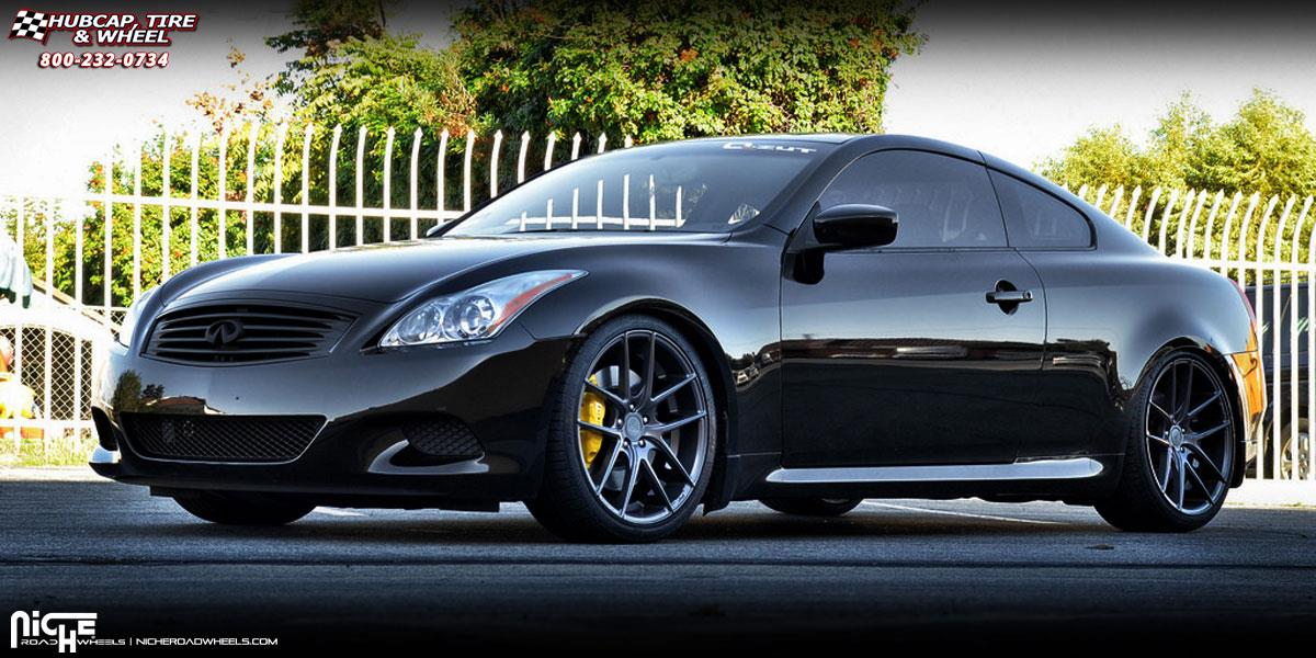 Infiniti G37 Niche Targa M130 Wheels Black & Machined with Dark Tint