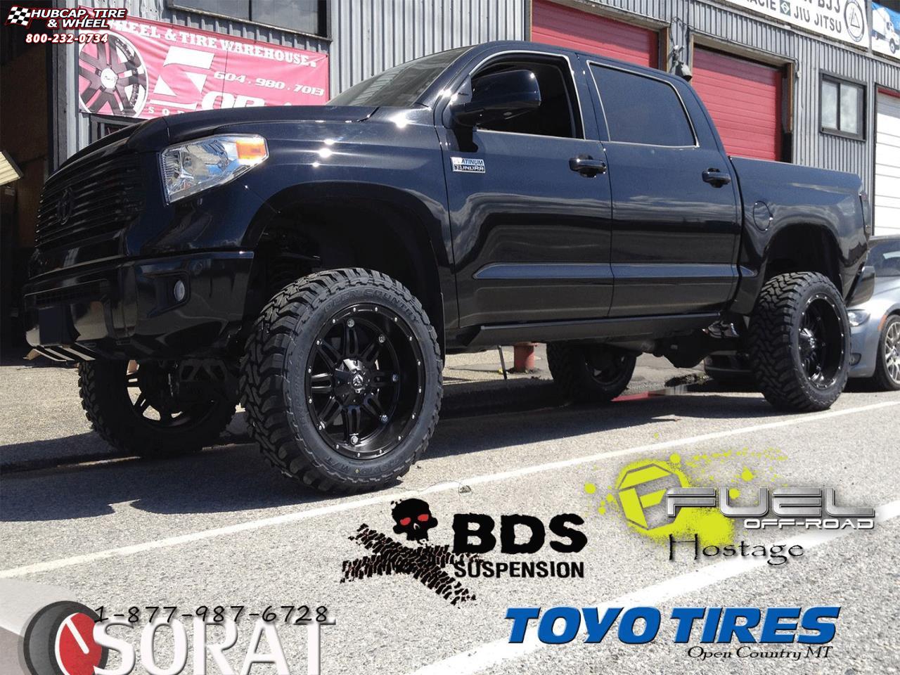 vehicle gallery/toyota tundra fuel hostage d531 0X0  Matte Black wheels and rims