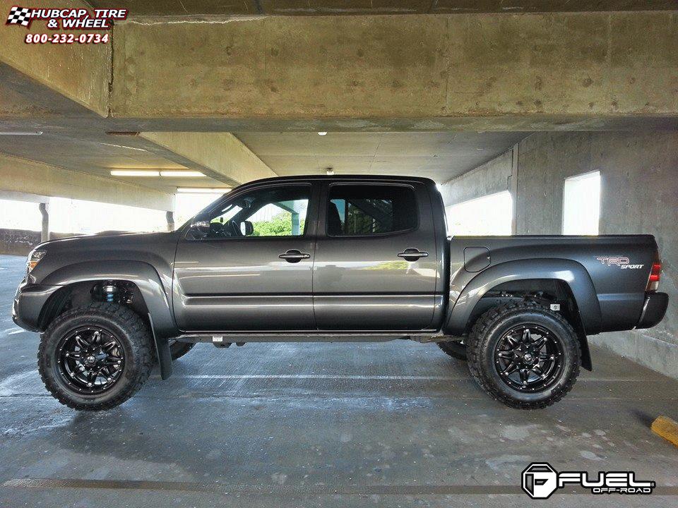 vehicle gallery/toyota tacoma fuel hostage d531 18X9  Matte Black wheels and rims