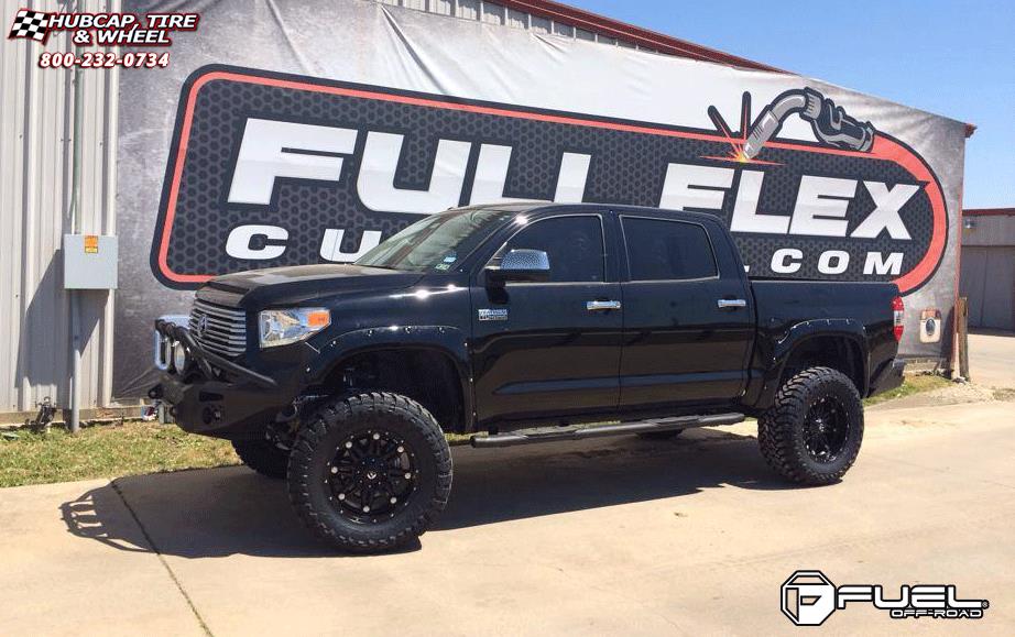 vehicle gallery/toyota tundra fuel hostage d532 20X10  Matte Black & Machined Face wheels and rims