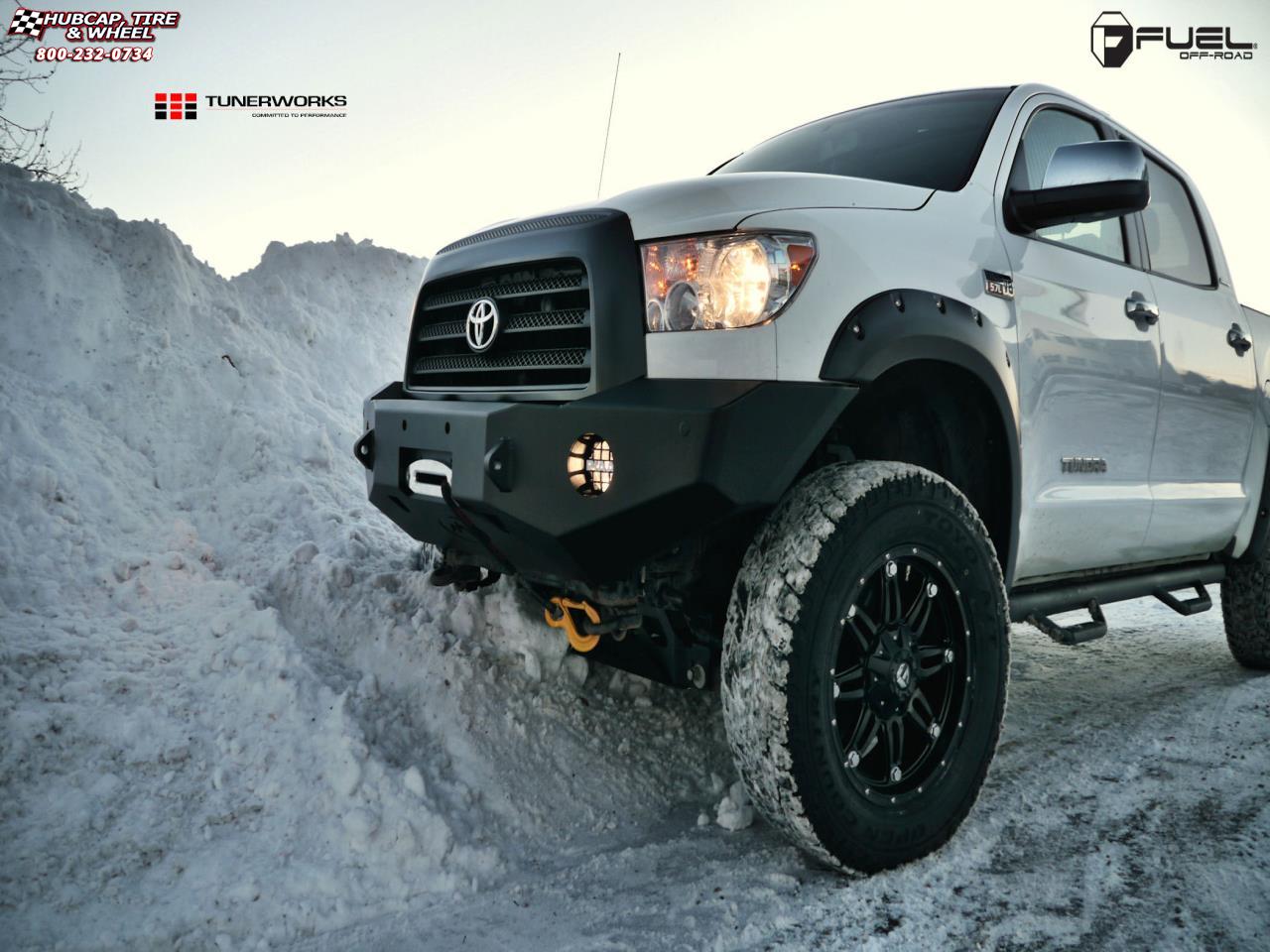 vehicle gallery/toyota tundra fuel hostage d531 20X9  Matte Black wheels and rims