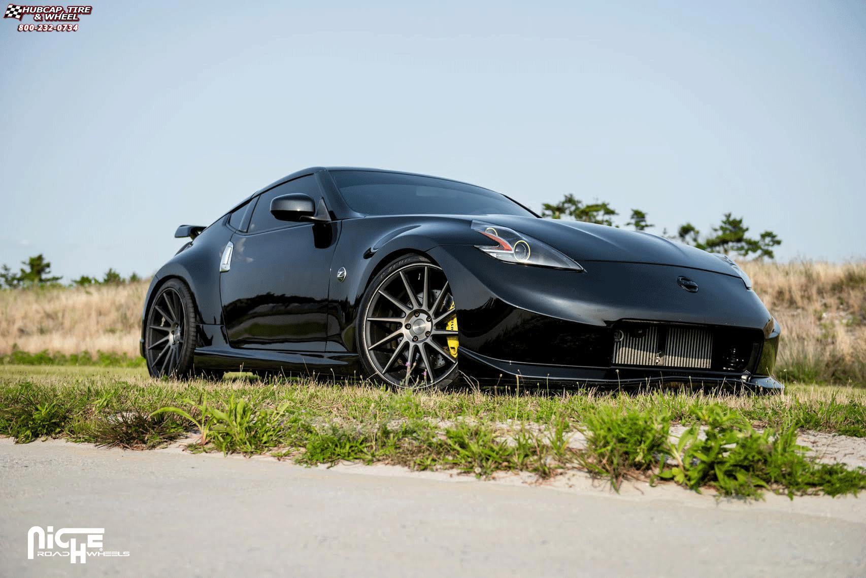 Nissan 370Z Niche Surge M114 Wheels Black & Machined w/ Dark Tint