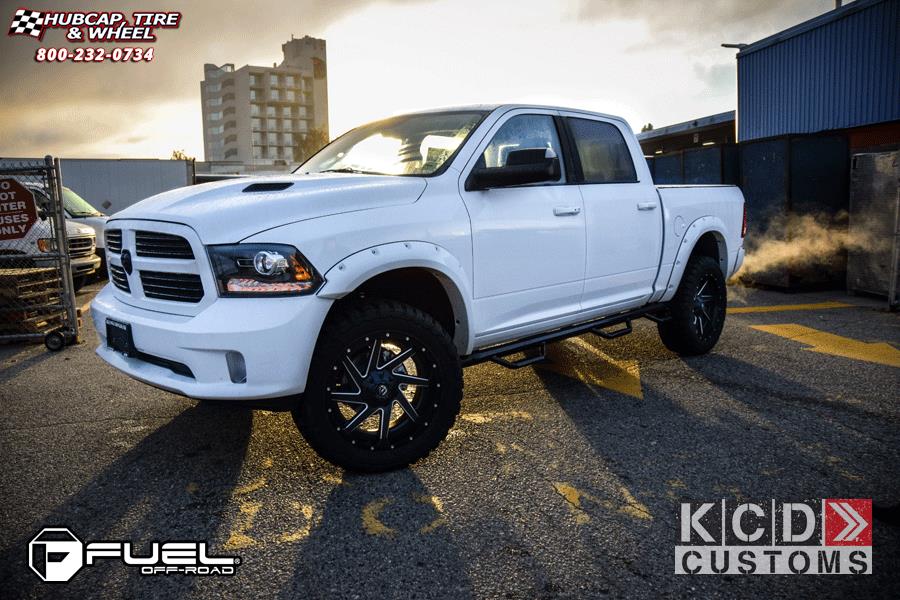 vehicle gallery/dodge ram fuel renegade d265 0X0  Black & milled center, gloss black outer wheels and rims