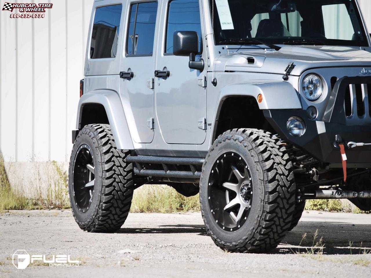 vehicle gallery/jeep wrangler fuel rampage d238 20X12  Anthracite center, gloss black lip wheels and rims