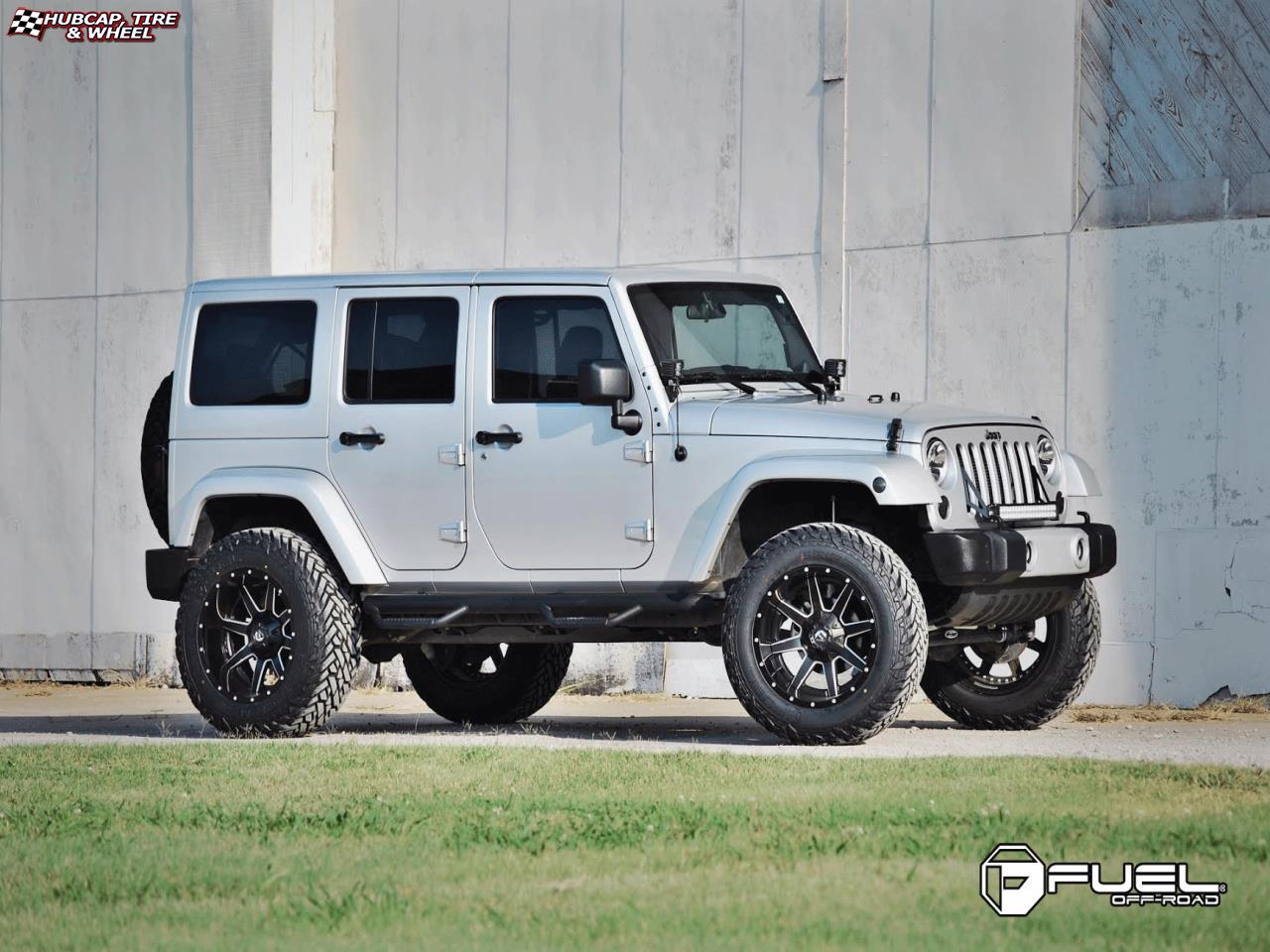 vehicle gallery/jeep wrangler fuel maverick d262 0X0 Black & Milled wheels and rims