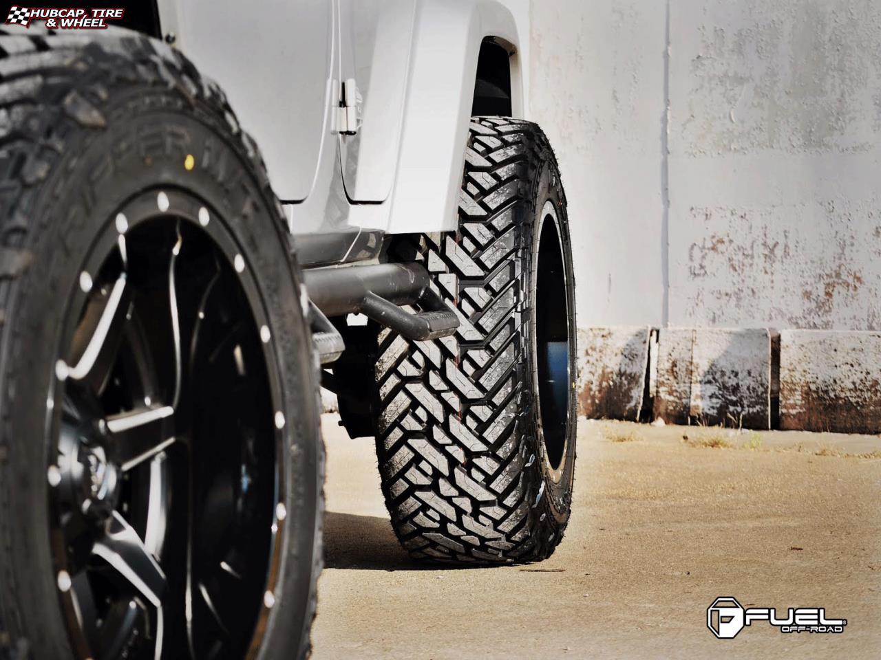 vehicle gallery/jeep wrangler fuel maverick d262 0X0 Black & Milled wheels and rims