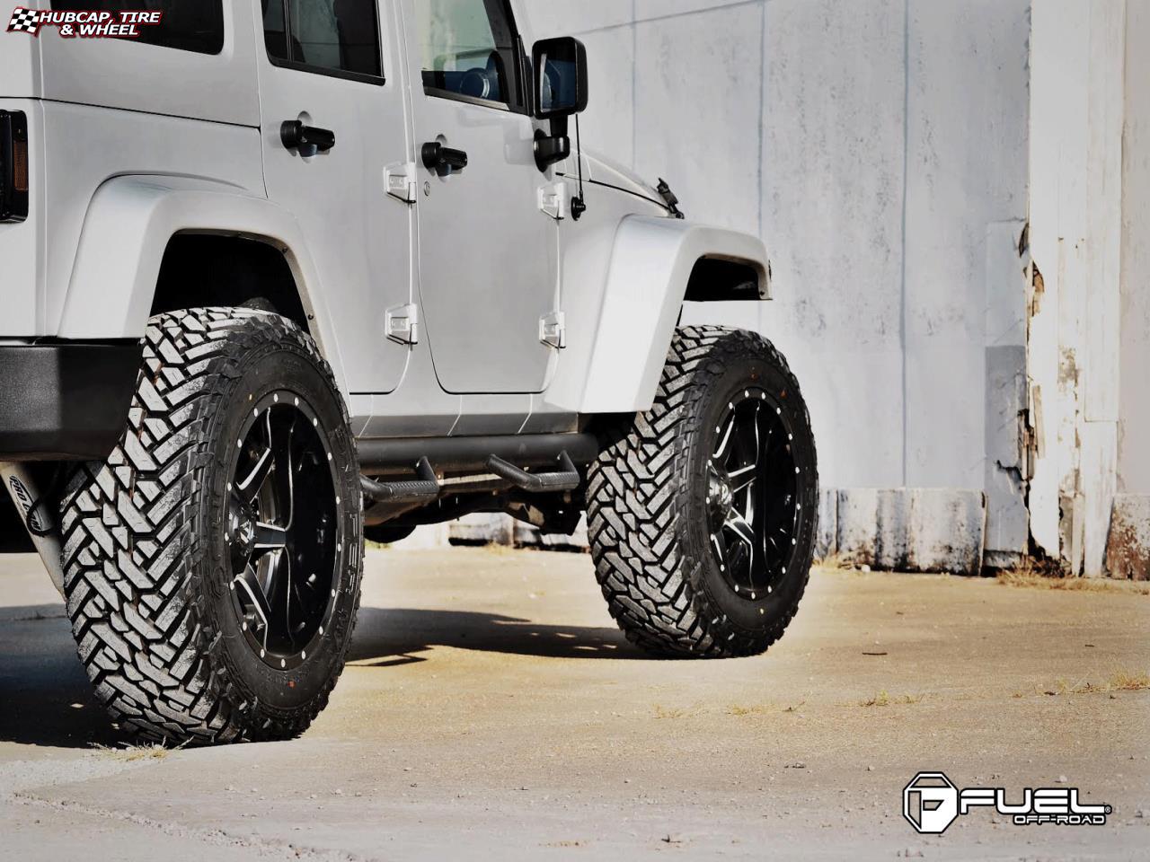 vehicle gallery/jeep wrangler fuel maverick d262 0X0 Black & Milled wheels and rims