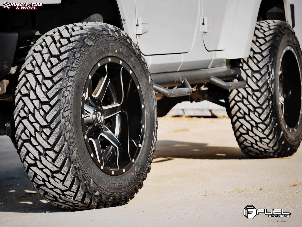 vehicle gallery/jeep wrangler fuel maverick d262 0X0 Black & Milled wheels and rims