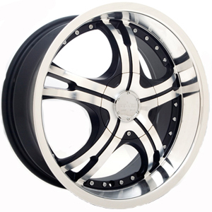 20x7.5 Starr Malaga Machined Black RWD