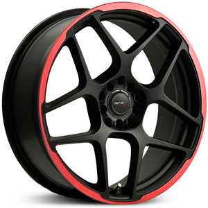 Drifz Monoblock 301 Carbon Black/Red Racing Stripe