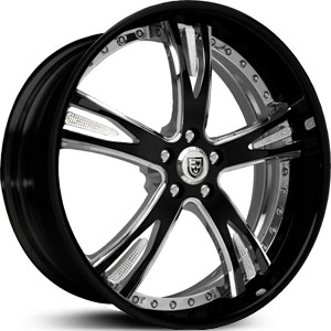 24 Lexani LT706 Optional Black & Chrome FWD