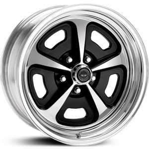 17x11 American Racing VN500 Gloss Black And Polished Center Polished Barrel MID