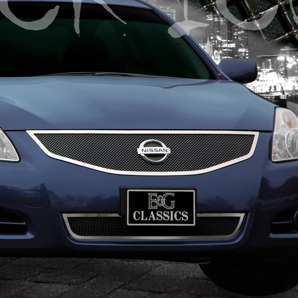E&G Classics 20102012 Nissan Altima Grille 2Pc Fine Mesh Grille Black