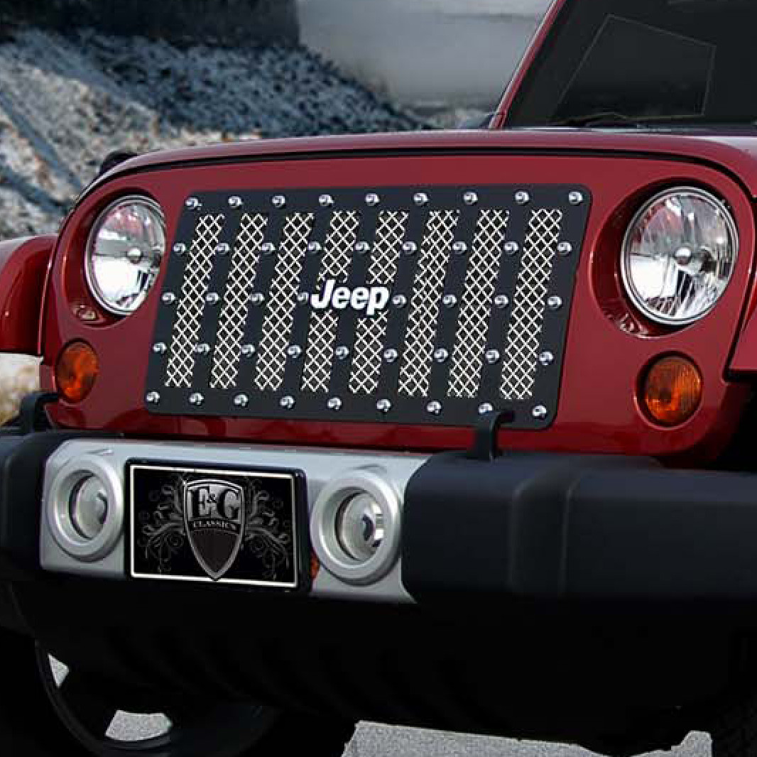 E&G Classics 20072016 Jeep Wrangler Grille EPower Grille Vertical
