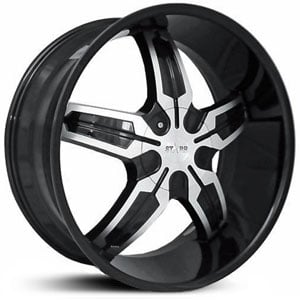22x9.5 Starr Ascella 150 Machined Black RWD