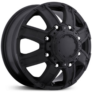 17x6.5 Ultra Gauntlet (Dualie FRONT) 024 Matte Black HPO