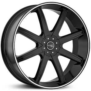 20x9 Incubus 840 Empire Gloss Black Machined MID