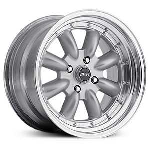 17x9 MSR 230 Polished with Silver center MID